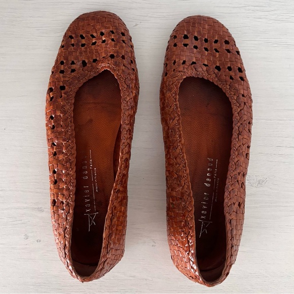 French Woven Leather Flats - Picture 4 of 6